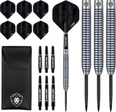 Набір KOTO Tiger Darts 23 г, бочки, польоти, вали, гаманець, Pro Grip Blue