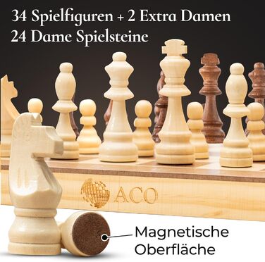Шаховий набір ACO складний магнітний горіх з дорожньою сумкою