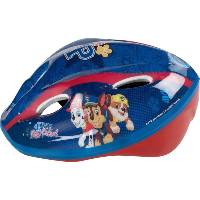 Дитячий велосипедний шолом TataWay Paw Patrol, регульований, пластик, синій, 52-56 см, з кліпсою