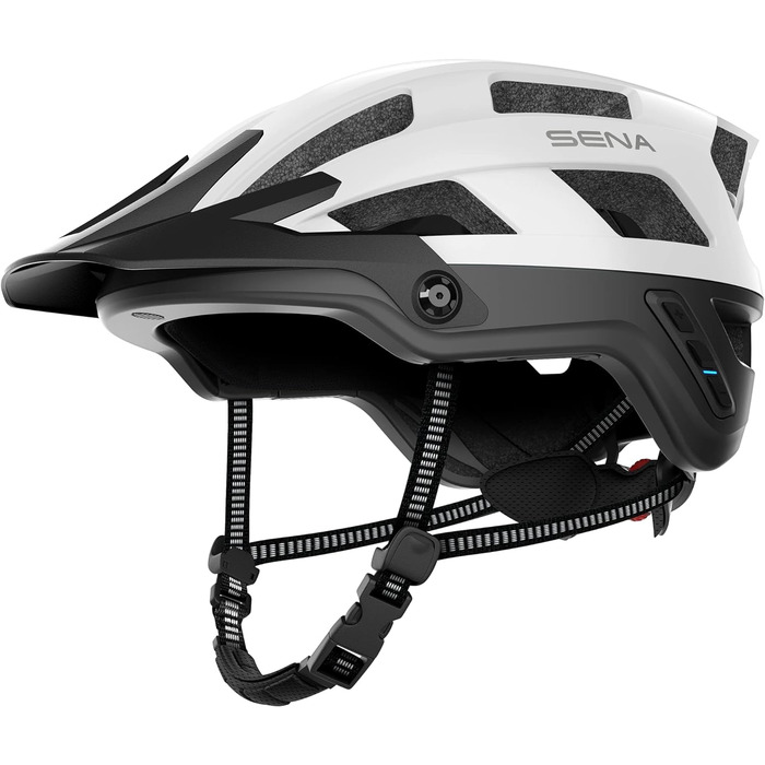 Шолом Sena M1/M1 EVO Smart MTB, Bluetooth, GPS, дзвінки, білий матовий