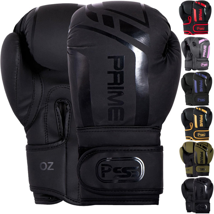 Дитячі боксерські рукавички PSS Black Series зі шкіри, 4-8oz, для хлопчиків та дівчат 3-14 років, для боксу, муай тай, кікбоксингу, чорні, червоні, зелені, рожеві, фіолетові