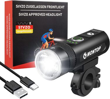 Світлодіодний велосипедний ліхтар StVZO з USB акумулятором, комплект передніх і задніх фар, велосипедне освітлення для дітей і дорослих