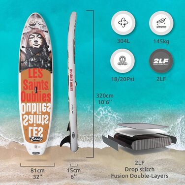 Надувна SUP-дошка JBAY.Zone з комплектом аксесуарів для веслування стоячи
