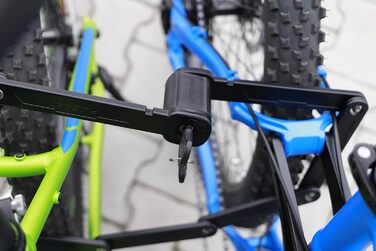 Велосипедний світловий комплект FISCHER з акумулятором, USB-зарядкою, переднім та заднім ліхтарем, захист IP44, StVZO, 80/40/20 люкс, комплект із складним замком, чорний, 110 см