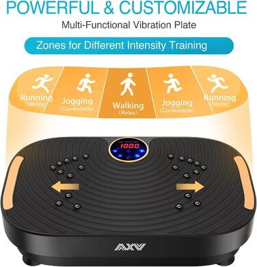 Тренажер AXV Vibration Plate для схуднення та тонізації - чорний