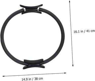 Коло опору для йоги Кільце для вправ для стегон Кільце для йоги Коло для пілатесу Підтягування стегон Коло для йоги Аксесуари для йоги Circuit Інструмент для балансу йоги Вправа для пілатесу фіолетовий (42X38CM, чорний), 1 шт.