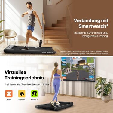 Компактна бігова доріжка Mobvoi Home Walking Pad для дому та офісу, 6 км/год, дистанційне керування, LED-дисплей, навантаження до 120 кг