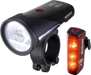 Набір велосипедних LED-ліхтарів SIGMA Aura 100/Blaze Link з гвинтовим кріпленням, автоматичним регулюванням яскравості та стоп-сигналом