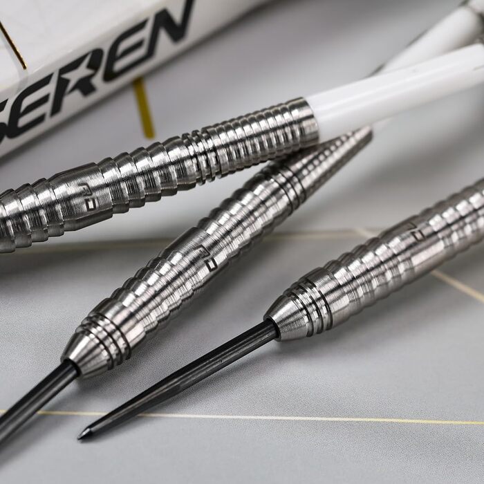 Професійні дротики RED DRAGON Seren Pure 90% вольфраму зі сталевим вістрям, набір з крилами та хвостовиками, 21-25 г, 4 стилі