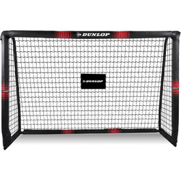 Футбольні ворота Dunlop 240x160x85/120x300x200 см, металеві, тренувальні, для всіх вікових груп, легка збірка, чорні/червоні