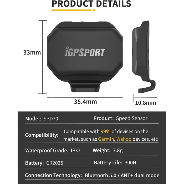 Велокомп'ютер iGPSPORT BSC300 кольоровий 2,4