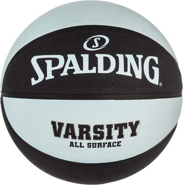 Відкритий баскетбольний м'яч Spalding Varsity Intermediate розмір 6, 28.5 (офіційний розмір 7, 29.5', світло-блакитний / чорний)