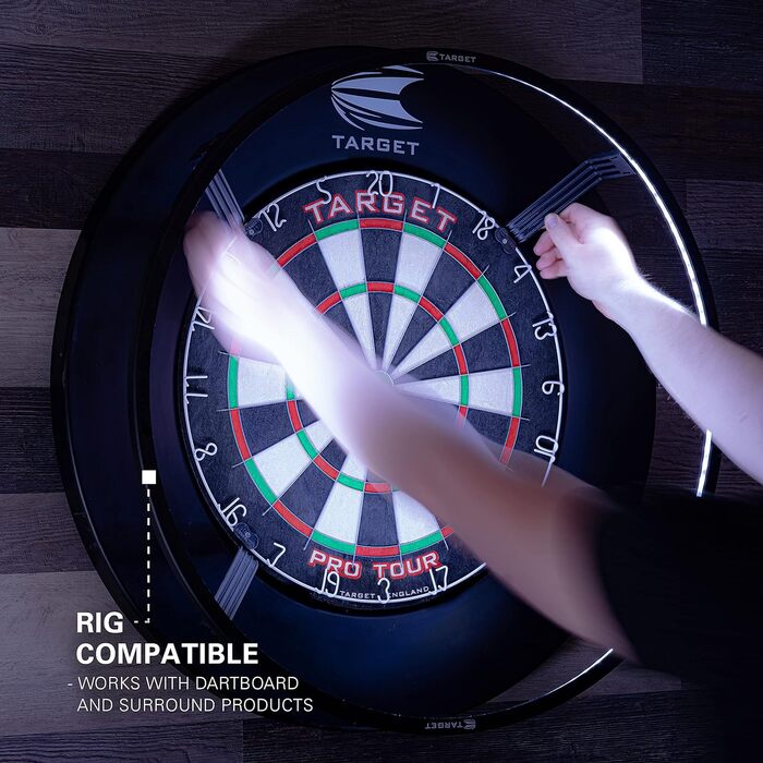 Освітлення Target Darts Corona Vision, чорний каркас, білий LED