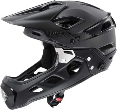 Велошолом Uvex Jakkyl HDE 2.0 BOA для MTB, знімний підборідник, чорний матовий, 56-61 см, унісекс