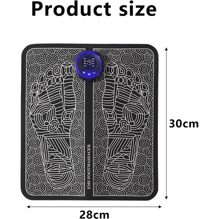 Масажер для ніг EMS складаний килимок, 8 режимів, 19 частот