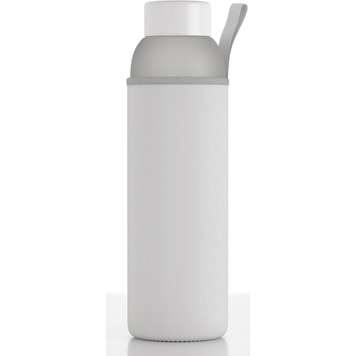 Be-Active Пляшка для води 1 л з боросилікатного матового скла, BPA-free, з мотиваційною розміткою часу