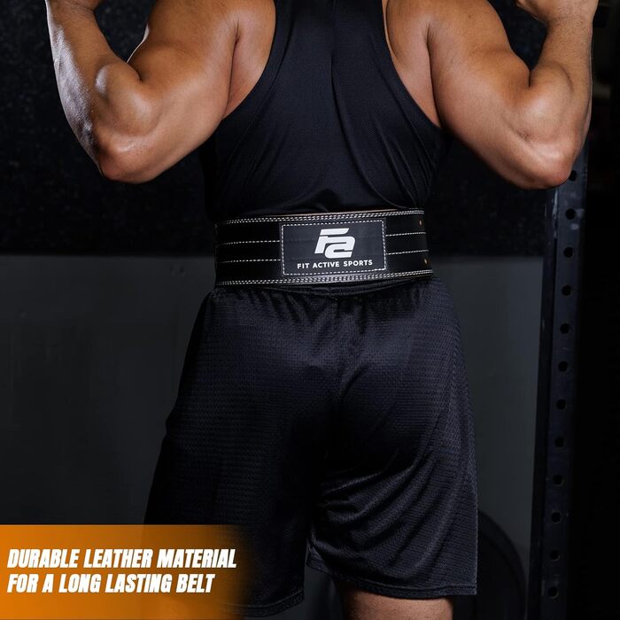 Пояс для важкої атлетики Fit Active Sports, шкіряний, для жінок і чоловіків, професійний, регульований, з пряжкою, для підтримки спини, преміум-якість