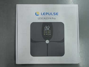 Ваги для жиру в організмі Lepulse F4 pro, акумуляторні, великий дисплей, ваги з жировими відкладеннями та м'язовою масою, ваги для ванної кімнати з аналізом жиру в організмі, тенденції, ваги тіла з додатком, ваги людей, 15 вимірювань тіла чорний