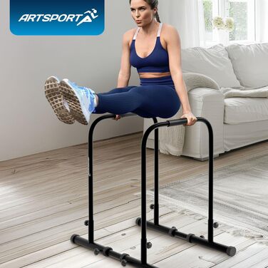 Dip Station - Push Up Bar до 500 кг - Регульована, Black