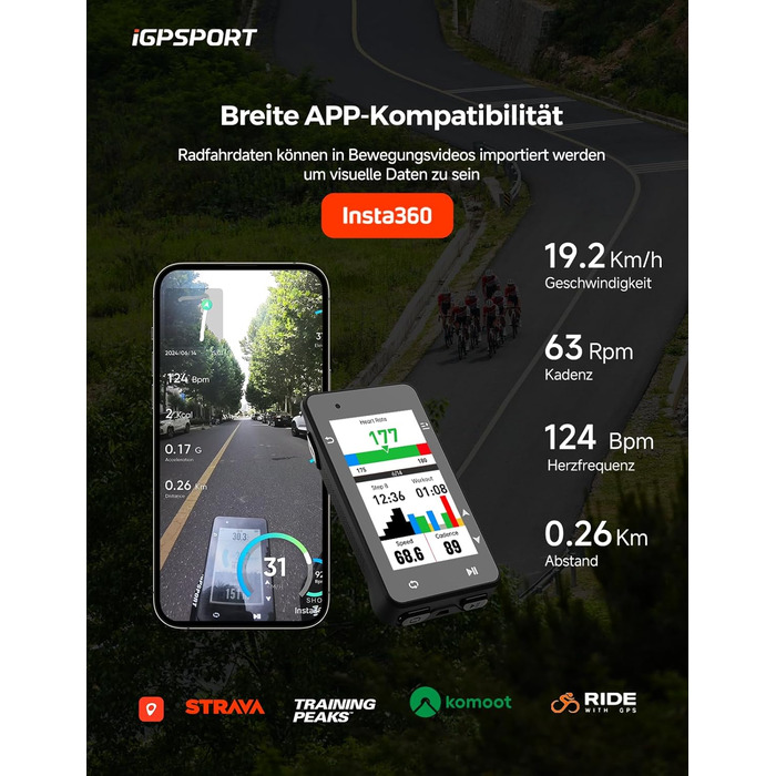 Велокомп'ютер iGPSPORT iGS630S GPS, 2.8'', 16 ГБ, BLE5.0/ANT, IPX7