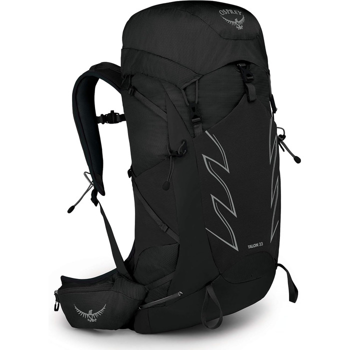 Рюкзак Osprey Talon 33 для чоловіків, туристичний, Stealth Black