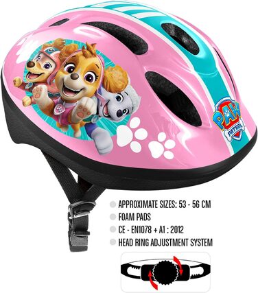 Шолом з захистом STAMP PAW PATROL GIRL, рожевий