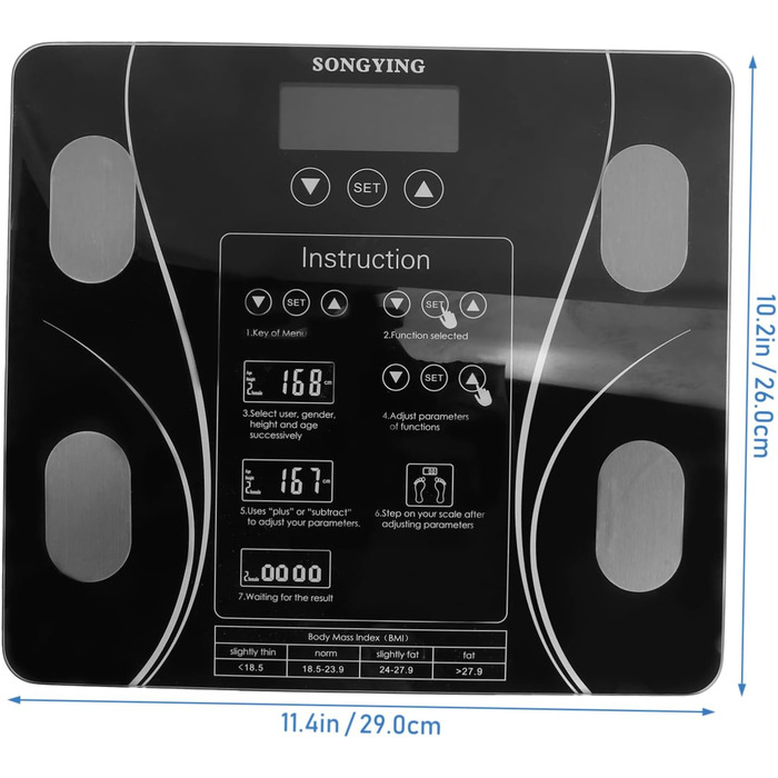 Фітнес-монітор Cabilock Digital Body Fat Scale Black 1 шт.