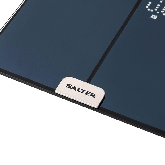 Salter Phantom ультратонка цифрова вага для ванної кімнати, аналізатор складу тіла: вага, жир, вода, м'язи, кісткова маса, BMI/BMR, атлетичний режим, до 180 кг