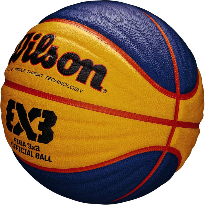 Міні-гумовий баскетбольний м'яч Wilson Unisex-Adult FIBA 3X3 (матчевий м'яч, комплект із сіткою для м'ячів)