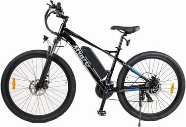 Велосипед MYATU E-Mountain 27,5 250W 48V Shimano 21-шв, чорний