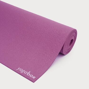 Килимок для йоги Yogabox Studio PREMIUM - 200 см х 80 см х 4,5 мм (ДхШхВ) - Килимок для фітнесу, килимок для пілатесу, гімнастичний килимок - OEKO TEX 100 P1 - Зроблено в Німеччині (сливово-фіолетовий)