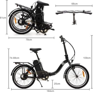 Велосипед електричний VecoCraft Nemesis 20 E-Bike 468Втгод 250Вт чорний