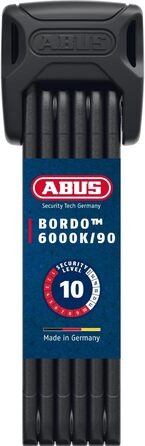 Складаний велосипедний замок ABUS Bordo 6000K з тримачем, XPlus циліндр, рівень безпеки 10