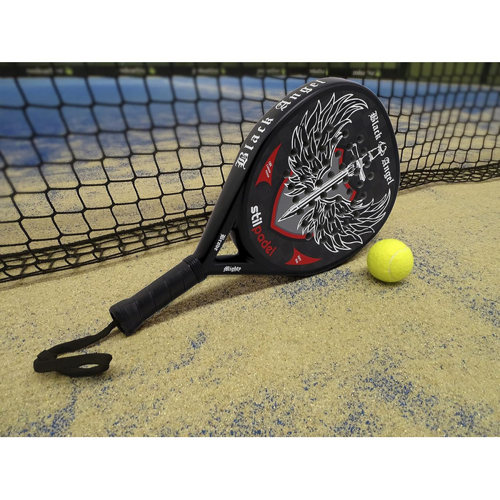 Ракетка Black Angel Padel Carbon 18K, кругла, з сумкою