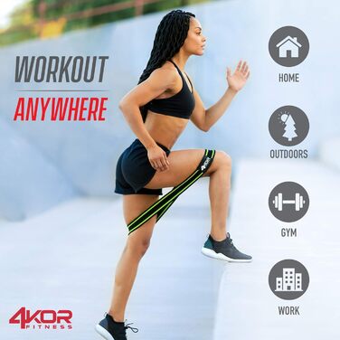 Набір еспандерів-петель 4KOR Fitness для кросфіту, йоги, реабілітації та тренування сідниць