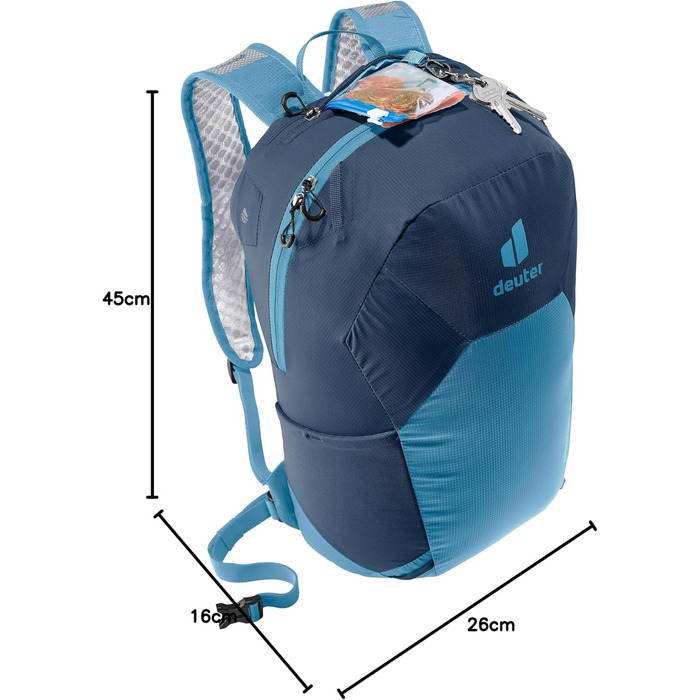 Рюкзак для туризму Deuter Speed Lite 17 л, легкий, Ink-Wave