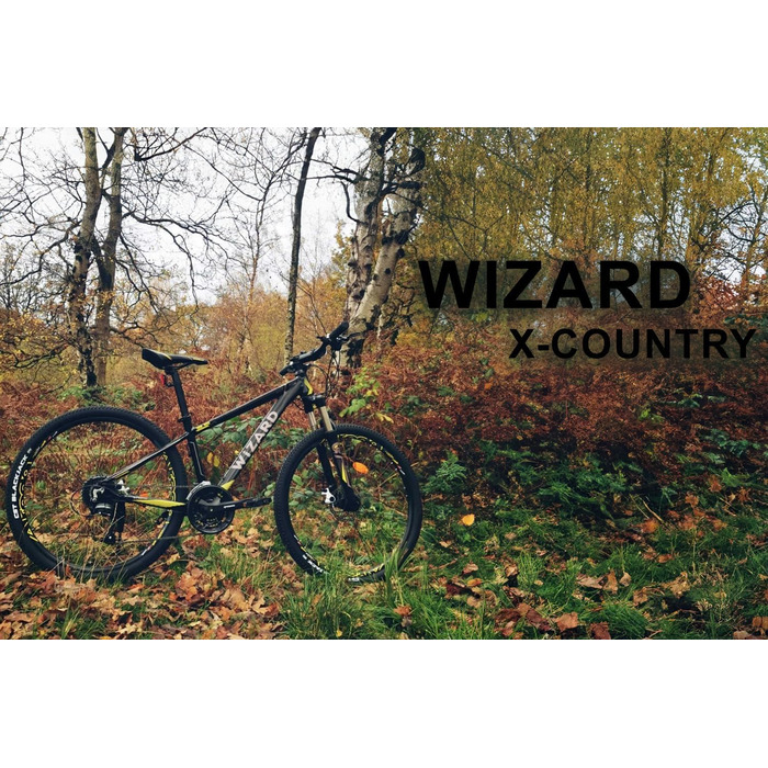 Велосипед Wizard X-Country 3.5 Дорослий чоловічий гірський велосипед Deore 27 швидкісний MTB CC Cross 27.5 дюймовий жовтий розмір рами 54 см/21 дюйм