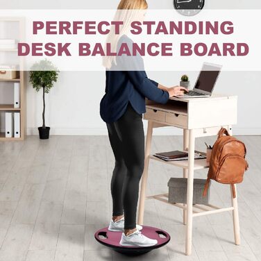 З ручкою та нековзною поверхнею Wobble Board Balance Board Ø 40 см - Ø 41 см, більш барвистий для вашої стабільності та тренування всього тіла (Sugar Plum - Стандарт 40 см, пластикова дошка для погойдування), 4All Balance Board inc, Wobble Board Sport