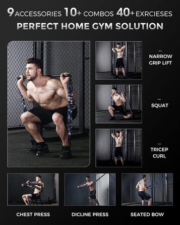 Комплект INNSTAR Home Gym 3.0 стрічки опору зі штангою та аксесуарами