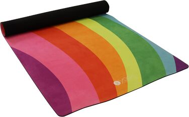 Килимок Yoga Design Lab не ковзає, каучук, з ремінцем (Rainbow)