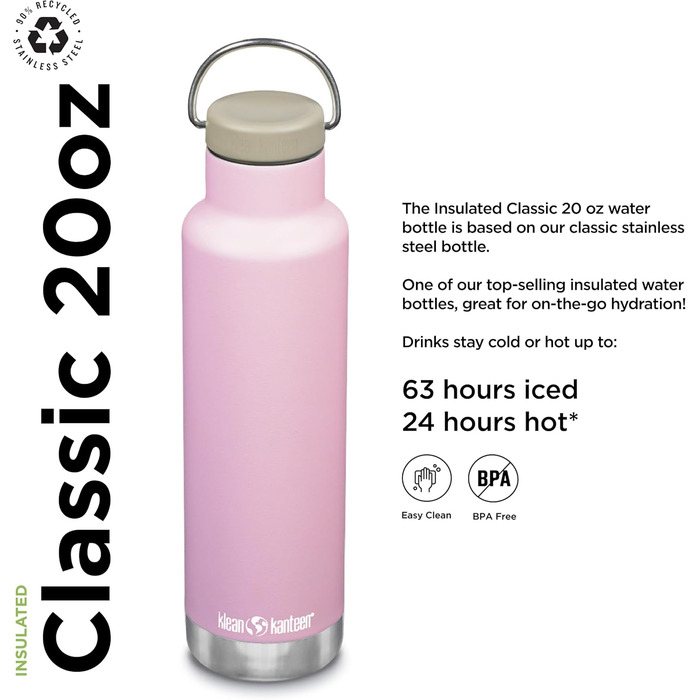 Пляшка для води Klean Kanteen Classic VI Lotus 592 мл 592 мл Lotus