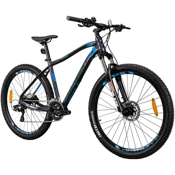 Гірський велосипед Devron Riddle RM1.7 для чоловіків - Alu Hardtail, 27,5 дюймів, himano 3x8, гідравлічний Cheibenbreme, чотиристоронній MTB для пригод (сірий, L)