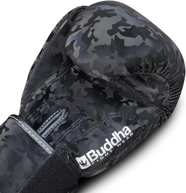 Боксерські рукавички Buddha Fight Wear для Муай Тай і кікбоксингу, тайські, високоякісна екошкіра, антибактеріальна підкладка, посилені шви, різні дизайни