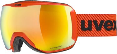 Гірськолижні окуляри Uvex Unisex Downhill 2100 Cv () (One Size, лютий червоний/оранжево-зелений)