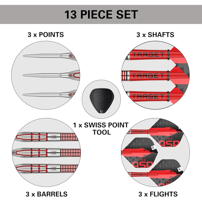 Дротики Nathan Aspinall Gen 2 95% вольфрам Swiss Point 24 г