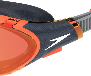 Окуляри для плавання Speedo Biofuse 2.0 Mirror для дорослих, унісекс, дзеркальні, колір Amber Wave/Steel/Crimson, універсальний розмір