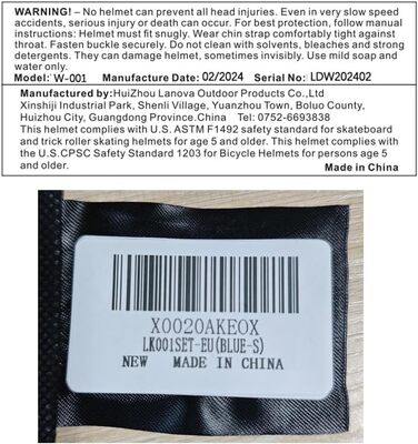 Дитячий шолом LANOVAGEAR з наколінниками Налокітники Набір накладок на зап'ястя Дитячий шолом 7 в 1 для скейтборду Велосипед Самокат Скутер Скейт Велосипед S Синій