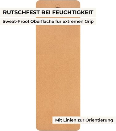 Килимок для йоги Lotuscrafts ARISE CORK - Нековзна поверхня, захищена від поту - 100 матеріали, що підлягають переробці - Килимок для йоги з натуральної пробки та натурального каучуку ідеально підходить для гарячої йоги - Високе зчеплення та дуже легкий (