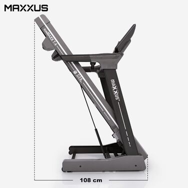 Бігова доріжка MAXXUS RunMaxx 7.4 - 20 км/год, 3 к.с., велика поверхня, сенсор, APP