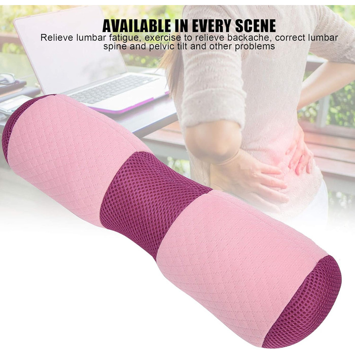 Подушка для йоги Yoga Bolster Roller Waist Pillow Корекція поперекового відділу тазу Подушка Memory Foam Block Подушка для йоги кругла для відновлювальних вправ йоги